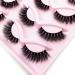 AMSDCN 10 Pairs 3D Faux Mink Wispy Fluffy Curly Fake Eyelashes - Natural Look (LY04) - Buy Online on GoSupps.com