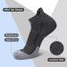 eallco Men's Low Cut Athletic Ankle Socks - Cushioned Running Tab, 6 Pack Black - Buy Online on GoSupps.com