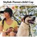 Pawaboo Pet Baseball Cap - 2-Piece Sun Hats for Dogs & Pet Parents | Adjustable with Ear Holes - Black Large | Outdoor Protection - Buy Online on GoSupps.com
