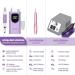 Delanie 35000RPM Professional Nail Drill Machine - Rechargeable Portable Electric Nail File for Acrylic and Gel Nails - Ideal for Home and Salon Use (Purple) - Buy Online on GoSupps.com