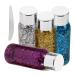 DRESSOOS 4pcs Set Colorful Eye Shadow Spray Glitter Body Glitter Spray Rainbow Face Glitter Liquid