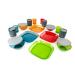 GSI Outdoors - Infinity 4 Person Deluxe Nesting Table Set Multicolor Durable, Break Resistant Plates, Bowls, Mugs and Cups
