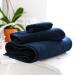 Supima Cotton 3 Piece Bath Towel Set - Hotel Quality Plush Towels - 730 GSM Navy Blue - Buy Online on GoSupps.com