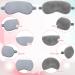12 Pcs Sleeping Mask Set - Plush and Silk Eye Covers for Sleepover - Adjustable Blindfolds for Men and Women - Light Color - Buy Online on GoSupps.com