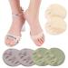 Forefoot Pads Honeycomb Fabric High Heel Toes Pad Five Toe Pad Sock for Women Summer 3 Pairs Skin Green Purple 3 Pairs Skin Green Purple