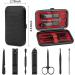 Nail Clipper Manicure Set 7 In 1 Stainless Steel Professional Pedicure Kit Nail Scissors Grooming Kit with Black PU Leather Case for Travel & Home Use (Red Leather) Red2-7 - Buy Online on GoSupps.com