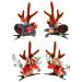 2 Pairs Antler Hair Clip Christmas Hair Clips Hair Accessories The Hair Barrettes Christmas Barrette Elk Hair Clip Berry Hairpin Antlers Hair Clips Aldult Deer Ear Miss