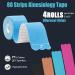 Kinesiology Tape Precut Strips | Waterproof Athletic Tape for Joint Support & Muscle Pain Relief | 4 Rolls - 66ft 80 Strips - Cotton K Tape (Multicolor - Buy Online on GoSupps.com