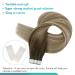 FSHINE Tape in Real Hair Extensions - 35cm 50g Balayage Dark Brown & Medium Blonde - Invisible Remy Hair Extensions #3/8/2 - Buy Online on GoSupps.com
