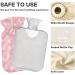 Heat Bottle 1L - Plush Cover Warming Bag for Pain Relief & Winter Sports | Pink Marble Geometry - Buy Online on GoSupps.com
