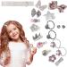 Girls Hair Accessories Gift Set - 18 Pieces Children Hair Clips for Christmas Birthday - Grey Silk Ribbon Head Ornaments - Buy Online on GoSupps.com
