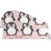 Small Penguins Pink Hair Towel 2 Pack | Super Absorbent Quick Dry Hair Turbans for Women & Girls - Buy Online on GoSupps.com