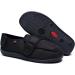 ZHENSI Men's Adjustable Slippers Wide Diabetic Swollen Feet Shoes - Breathable Non-Slip Memory Foam - Size 8, Black - Buy Online on GoSupps.com