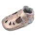 Dotty Fish Soft Leather Baby Shoes. Classic T-Bar Shoes for Girls. Non-Slip Suede Soles. 0-6 Months - 2-3 Years 0-6 Months Rose Gold