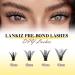 Lankiz Self-Adhesive Eyelashes - 160pcs No Glue Required 40D C Curl DIY Reusable Individual Eyelash Extensions - Buy Online on GoSupps.com