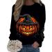 Halloween Costumes Printed Fashionable Casual Long Sleeved Zipper Round Neck Hoodies Sweater Tops Womens Band Black Large - Buy Online on GoSupps.com
