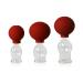 Lauschaer glass 3er cupping glass set with ball 25-30-35mm for professional medical fireless cupping ore-blown hand-shaped cupping glass cupping glass