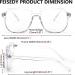 Feizedy Retro 70s 80s Blue Light Filter Glasses for Men & Women - Clear 54mm PC Gaming & Computer Glasses with Blue Light Blocking - Buy Online on GoSupps.com