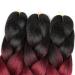 RN BEAUTY 24 Ombre Synthetic Jumbo Braids Hair Extensions - 3 Bundle Deals in Black/Burgundy/Red | Heat Resistant Fiber for Afro Twist Crochet Hair - Buy Online on GoSupps.com