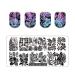 FingerAngel 13pcs Nail Stamp Plates Set - Nails Art Stamping Plate Scraper Stamper Set with Leaves, Flowers, and Animal Designs - V25-32 - Buy Online on GoSupps.com
