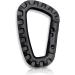 Holesto Plastic Carabiner Set - Tactical Black D-Shape Hooks for Outdoor - Durable ABS - 5-Pack - Buy Online on GoSupps.com