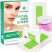 Facial Wax Strips - Hypoallergenic All Skin Types - Facial Hair Removal For Women - Gentle and Fast-Working for Face, Eyebrow, Upper Lip, Chin (40 Wax Strips + 4 Calming Oil Wipes) Green