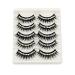 romoty False Eyelashes Self-adhesive Eyelashes Rhinestones Natural Look Long Thick Curly Eyelashes 3D Colorful Multi-layer Fake Eyelashes 5 Pairs Multicolor #01