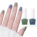 TBeautfave Blue & Green Nail Varnish Nail Polish Quick Dry Long Lasting Nail Polish Nail Polishes Breathable Nail Polish No Need Cure Nail Polish Nail Varnish at Home Manicure Blue Gray + Mustard Green