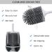 3 Pack Toilet Brush and Holder Set with Silicone Bristles - Gray Bathroom Accessories - Buy Online on GoSupps.com