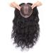 Curly real hair crown topper hair part 5 "x 5.5" clip in top wiglet hair parts for women with thin hair 8 "middle part black 20cm middle part natural black