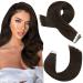 Moresoo Tape in Hair Extensions Real Human Hair 18 Inch Brown Hair Extensions Tape in Dark Brown Invisible Tape in Extensions 20 Pieces/50g #4 18 Inch #4 Dark Brown