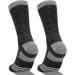 YUEDGE 5 Pairs Moisture Wicking Cushioned Crew Hiking Socks - Dark Grey | Size 9-11 (1807 Model) - Buy Online on GoSupps.com