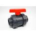 Professional ball valve 32mm DN 32 with 2 x adhesive socket made of PVC - U 10 bar DIN 8063
