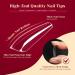 Rosalind 264 Pcs Soft Gel Ballerina Nail Tips Transparent Long Coffee Acrylic Nail Tips for Salon & DIY | 12 Sizes Full Cover - Buy Online on GoSupps.com