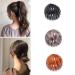 Fashion Hair Clips Expandable Ponytail Holders Hair Ties Birdnest Hair Clip Ponytail Hairpin Curling Iron Bun Maker Hair Styling Tool Claw Hair Clips For Woman Girls Hair Accessories (3 colors B)