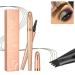 Microblading Eyebrow Pen 3D Waterproof Microblading Eyebrow Pencil Contouring Pen Long-Lasting Magic Eyebrow Pencil Natural Makeup Fine Stroke 4-Fork-Tip Eyebrow Pencil Black