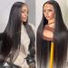 DULOVE Lace Front Wigs Human Hair 13x4 Straight HD Transparent Lace Front Wigs for Black Women Human Hair Pre Plucked with Baby Hair 180 Density Glueless Natural Color 24inch 24 Inch Straight 13x4 Lace Front Wigs Human H...