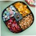 ABOOFAN 1pc Double Layer Dried Fruit Box Nut Plate to Rotate Light Luxury 26X26CM Green - Buy Online on GoSupps.com