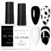 Makartt Black White Nail Gel Polish Kit: Long Last