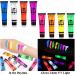 UV Glow Blacklight Neon Face and Body Paint - 8 Tubes 0.84oz - Neon Fluorescent Glow in Dark Body Paints for Parties - Buy Online on GoSupps.com