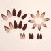 24-Pack Medium Almond Artificial Nails - Brown Glitter Press-On Acrylic Fingernails for Women & Girls - Buy Online on GoSupps.com