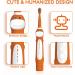 CHAIN PEAK Dinosaur Kids Sonic Electric Toothbrush for Children 3-12 | 30s Reminder, 2 Mins Timer, 5 Modes | 8 Brush Heads, Rechargeable | Orange | Wall-Mounted Holder - Buy Online on GoSupps.com