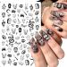 Black Skull Goth Nail Art Stickers - 3D Horror Butterfly Flame Moon Stars Rose Decals - Manicure Decoration Supplies - Buy Online on GoSupps.com