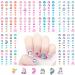 Fanoshon Unicorn 3D Nail Art Stickers Decals Self-Adhesive for Kids Little Girls, 270+ Cute Nail Tip Star Crown Princess Nail Manicure for Fingernails Toenails Birthday Party Supplies Gift Favors 01 Unicorn