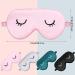 4 Pieces Sleep Eye Masks Silk Sleep Eye Cover Cute Lightweight Adjustable Eyeshade Mask Satin Night Eyeshade Covers for Women Men Sleep Travel Nap Gray Pink Black Green - Buy Online on GoSupps.com