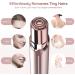 USB Rechargeable Facial Hair Remover for Women | Painless Lady Shaver with LED Light | Waterproof Hair Removal Device by guRelax - Rose Gold (2 Replacement Heads) + Flannel Bag - Buy Online on GoSupps.com