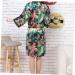 Angoily 1pc Floral Kimono Hair Dressing Gown Salon Client Night Gown Sleepshirt Overalls Girdle Kimono Robe Hair Coloring Cape Safety Gowns Belt for Hip Thrust Waist Belt Apron Spa Flowers - Buy Online on GoSupps.com