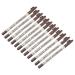 VINTORKY 12pcs Plastic Coffee Eyebrow Pencil with Brush Wood Makeup Tool Pencils Eyebrow Makeup Pen