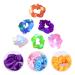 Lurrose Light Up Hair Ties 6 Pack LED Hair Ties Satin Elastic Ponytail Holder for Christmas Birthday New Year