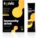 Tonic Health High Dose Immunity Drink Immune Booster Sachets Multivitamins High Strength Mix of Vitamins C D Zinc & Plant Extracts 10 Count - Lemon & Ginger